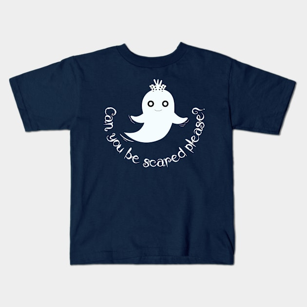 Cute Halloween Ghost. Can you be scared please ? Kids T-Shirt by SalxSal